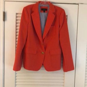 J. Crew Tangerine Linen Blazer